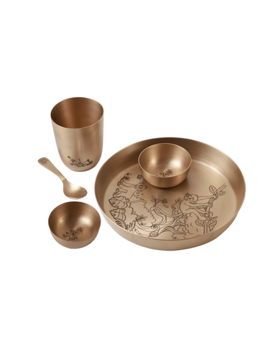 Little Royals Brass Thali Set