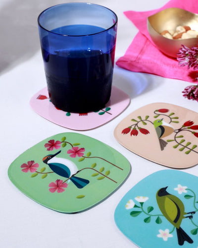 Frost & Feather Coaster Set