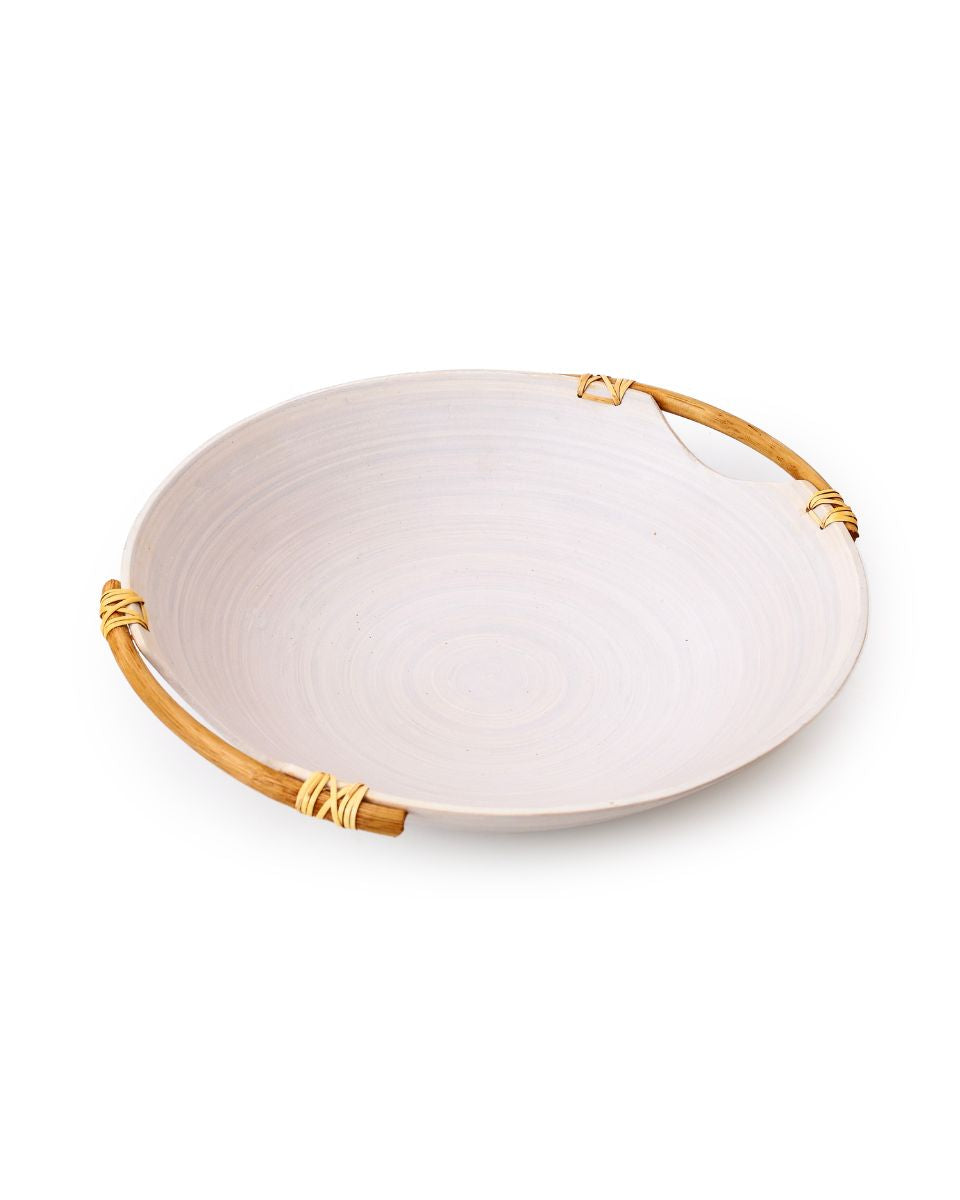 Bamboo serving bowl