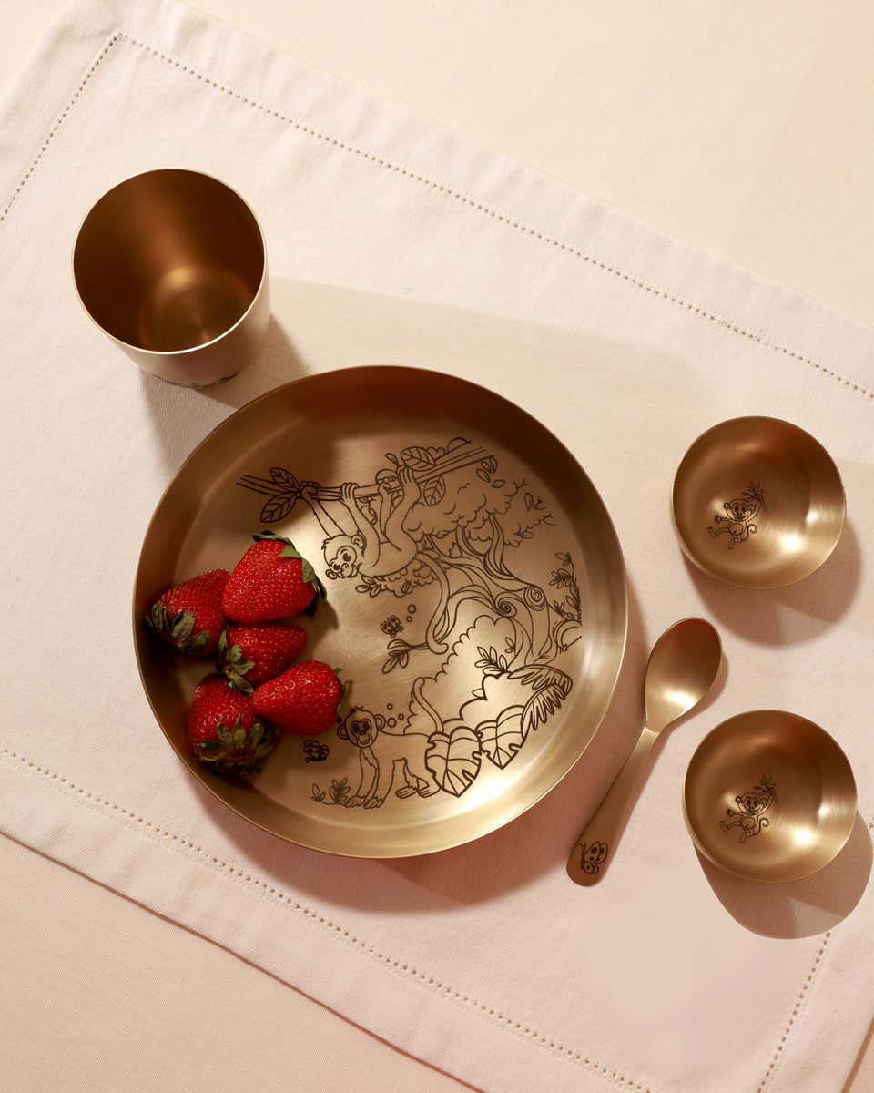Little Royals Brass Thali Set