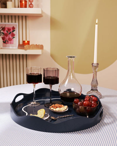 Linear Midnight Blue Serving Tray