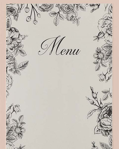 Menu Cards - Monochrome - Set of 10