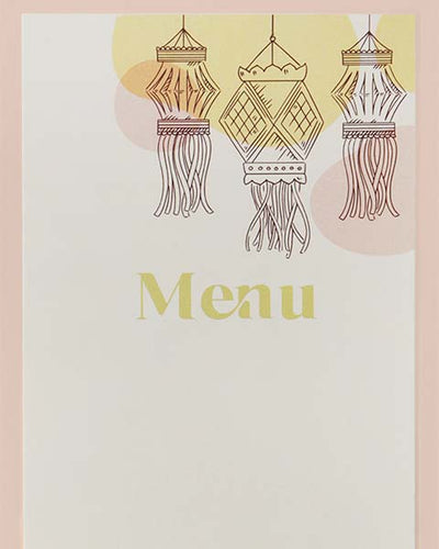 Menu Cards - Diwali Lights - Set of 10