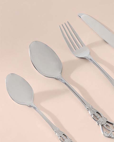 Silver Accents Cutlery Set - Set of 4