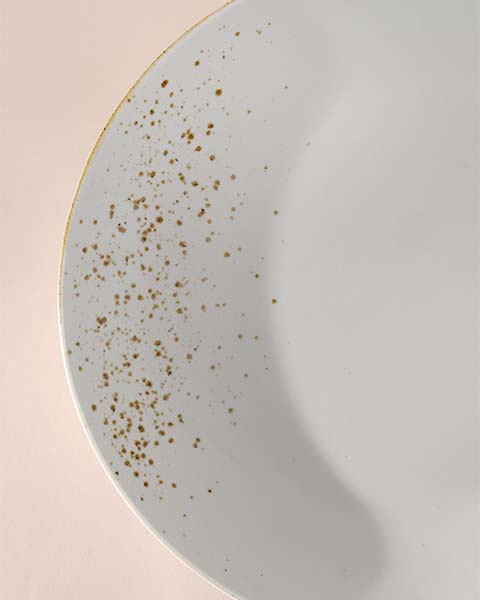 Gold Splatter Dinner Plate Set of 2