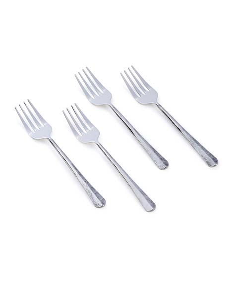 Silver Lining Dessert Fork Set - Set of 4