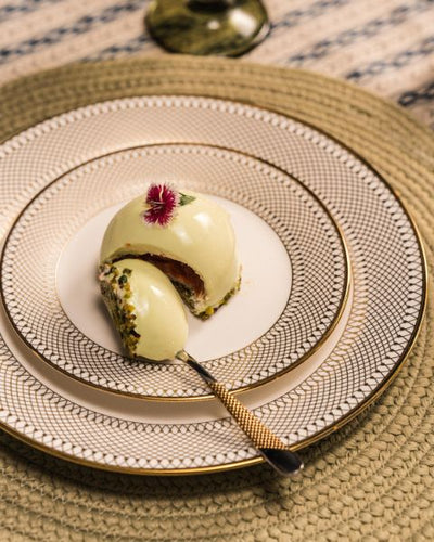 Gold Rim Dessert Plate - Set of 6