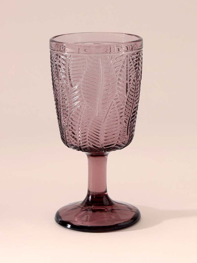 Tropical Moss Wine Glass - Mauve