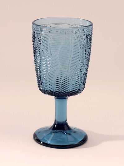 Tropical Moss Wine Glass - Blue