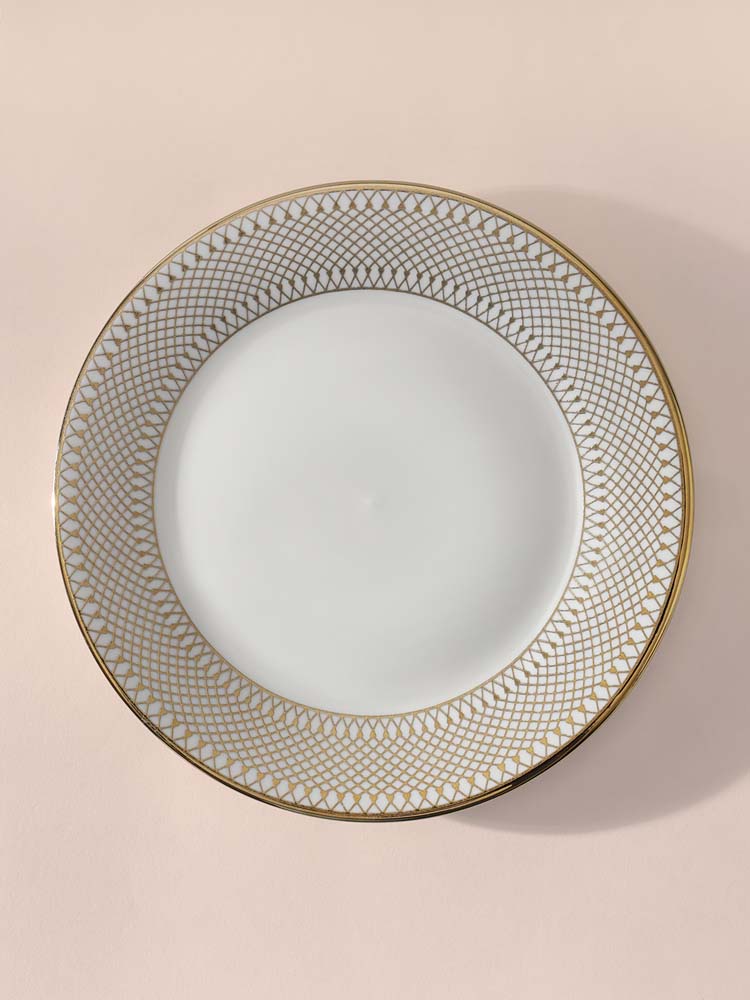 Gold Rim Dessert Plate